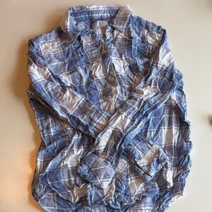 Rails Blue and White Plaid Button Down Shirt